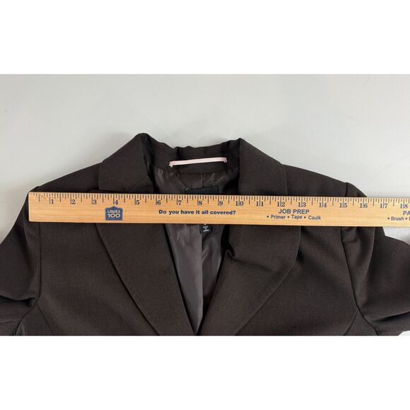 The Limited Women's Dark Brown Blazer Suit Jacket Polyester Rayon Stretch Size 4 - Picture 7 of 12